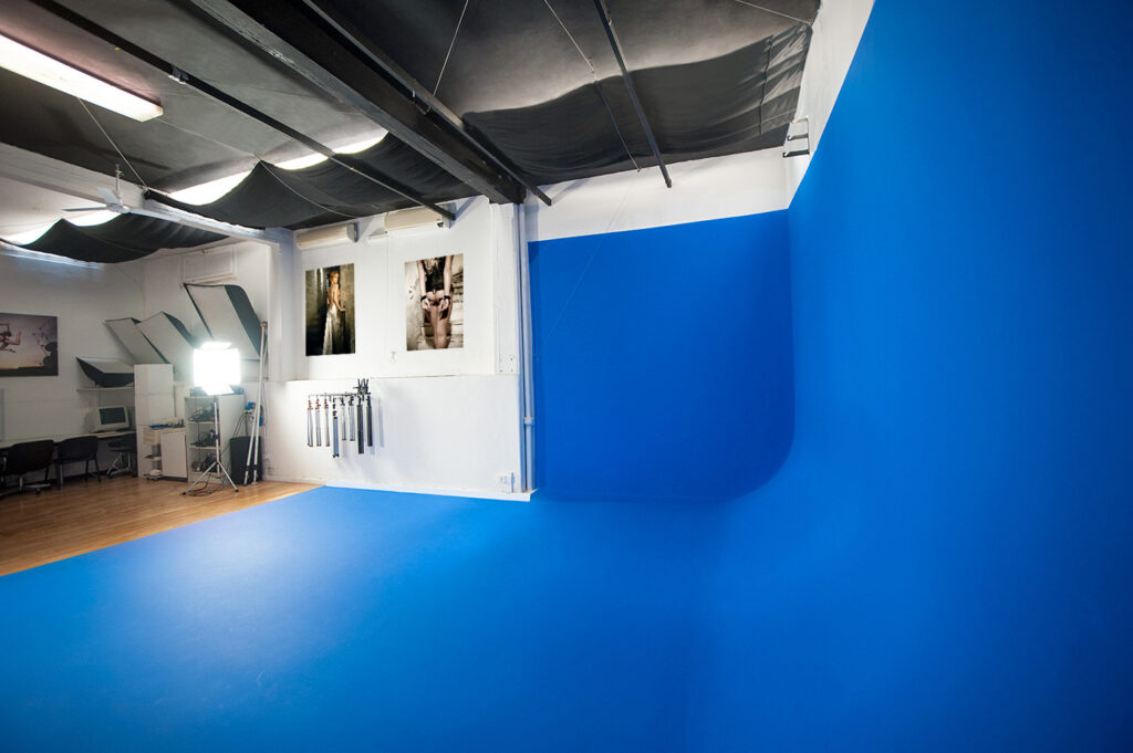 The state-of-the-art blue screen in Studio C at Instudio.org allows for seamless integration of virtual backgrounds and special effects