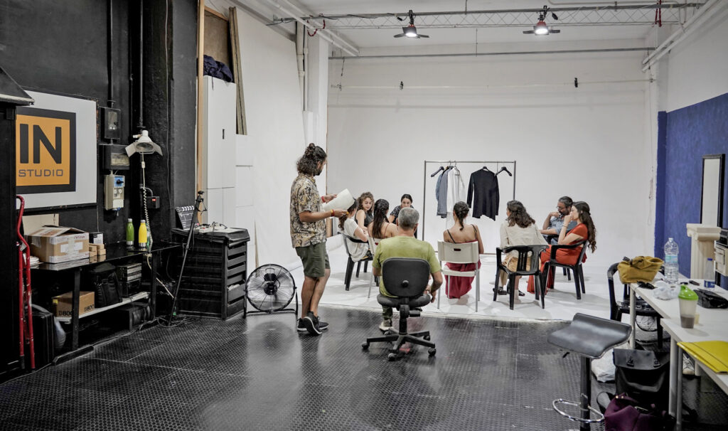Studio A at Instudio.org is transformed into a rehearsal space for the new Wildside film "Finalmente l'Alba"